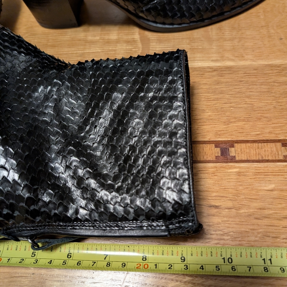 NWOT Ecco Shape 55 Leather Snakeskin Effect Boots,40 - Picture 8 of 8